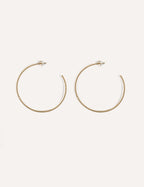 Orecchini a cerchio sottile intrecciato – Cerchio