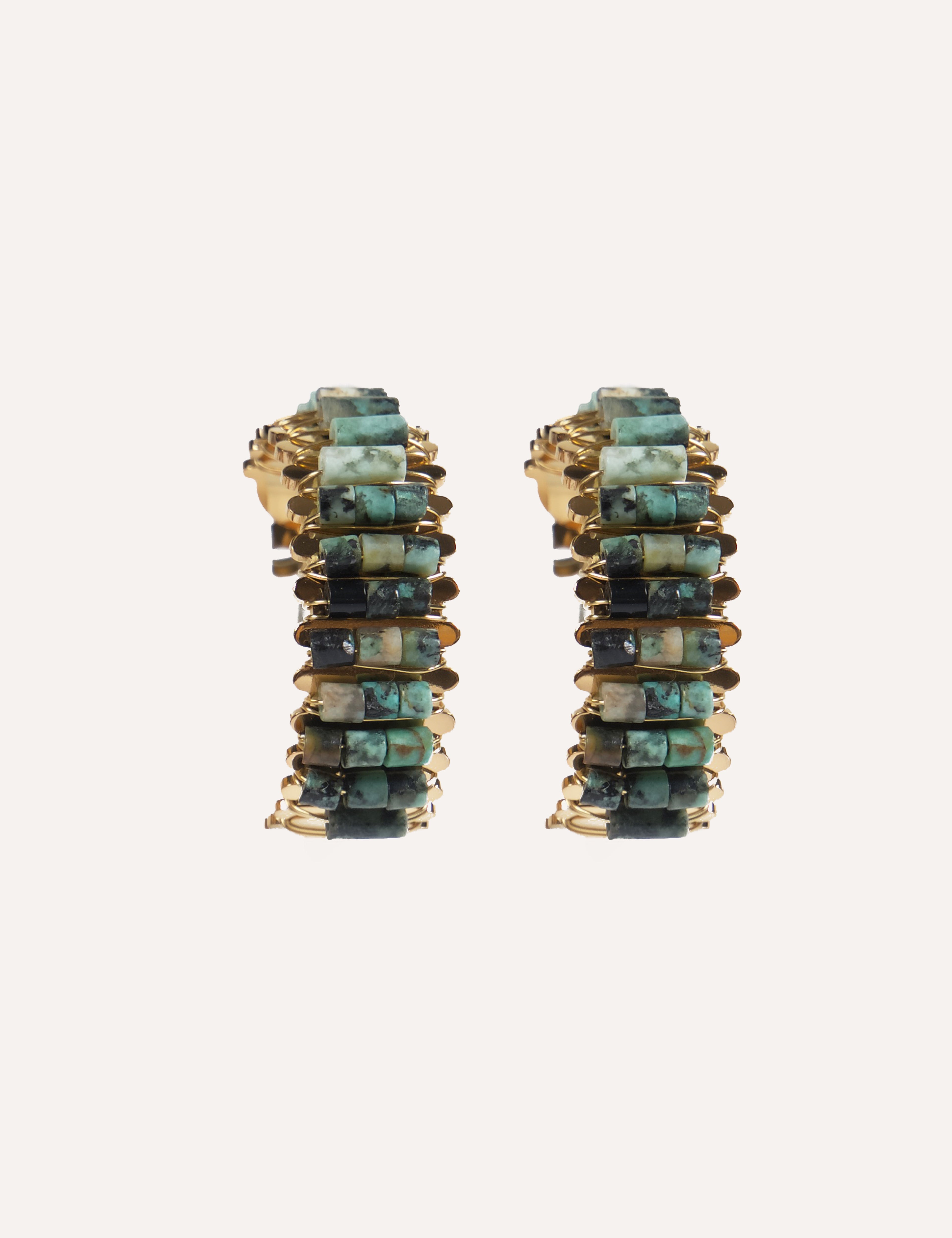 Orecchini a cerchio con pietre naturali – Galaxia