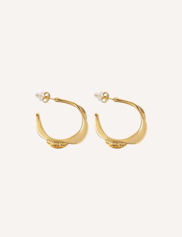 Orecchini doppi a onda martellata – Armonia