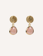 Orecchini con pietra tonda pendente – Vega