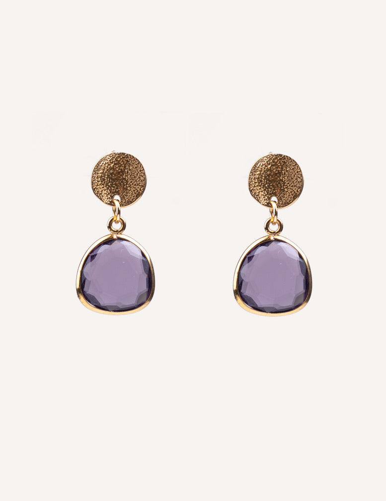 Orecchini con pietra sfaccettata – Thalassa