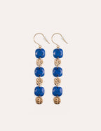 Orecchini con pietre naturali e dettagli dorati – Moon