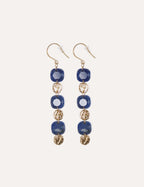 Orecchini con pietre naturali e dettagli dorati – Moon